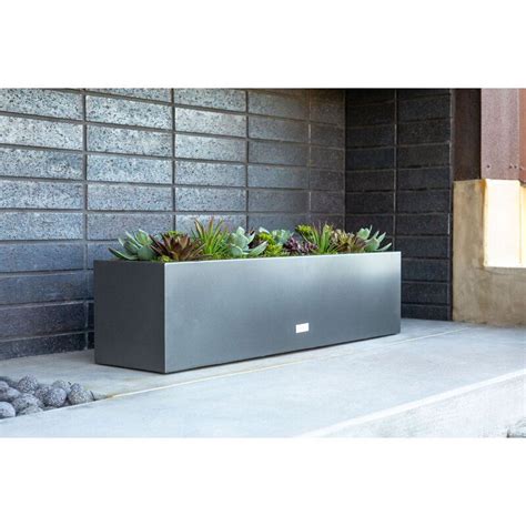 decorative metal planer boxes|stainless steel window box planters.